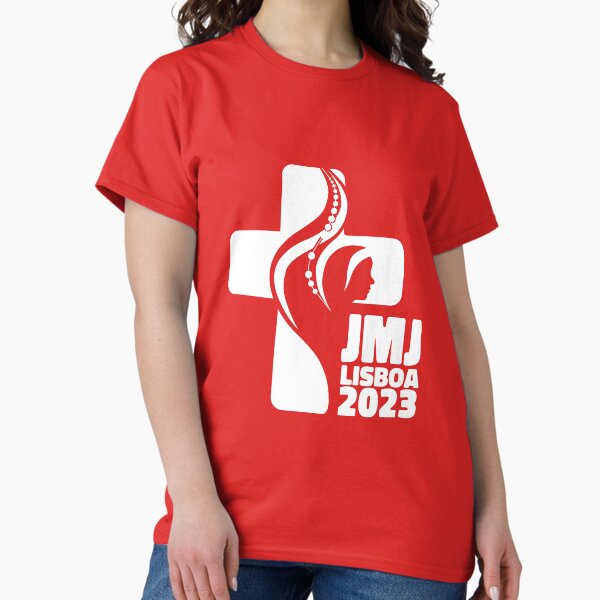 Aperçu de l'œuvre Journée Mondiale de la Jeunesse Lisbonne 2023 - JMJ Lisbonne 2023 - Rouge créée et vendue par soycatolico.