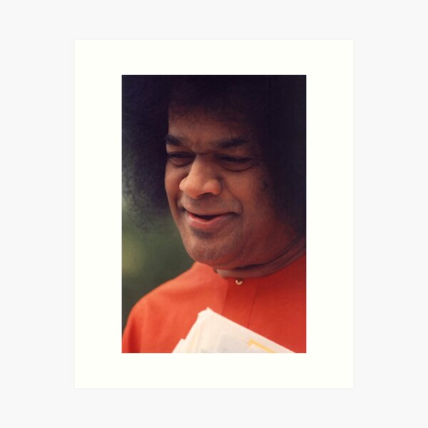 Item preview, Sathya Sai Baba Close Up Smiling for Print designed and sold by sathyas-corner.