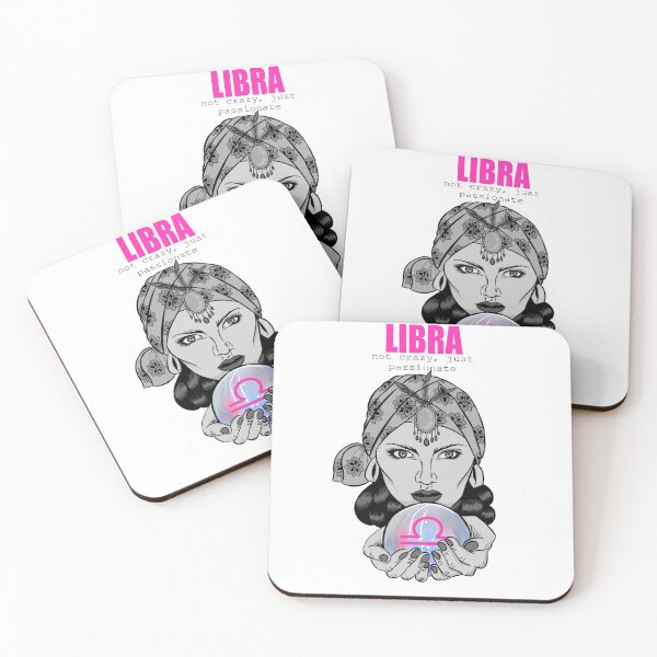 Item preview, Libra Astrology - Fortune Teller - Black and White - 'not crazy, just passionate' designed and sold by gaslight-n.