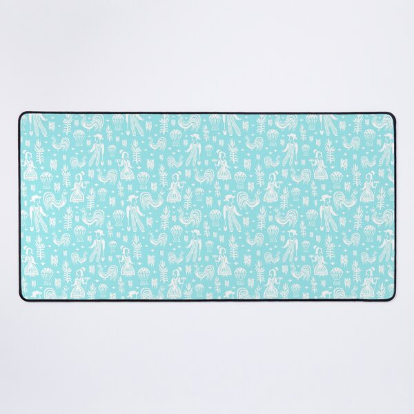 Item preview, Midcentury Butterprint Amish Folk Art in White and Turquoise Vintage Dishes designed and sold by KrisInStitches.