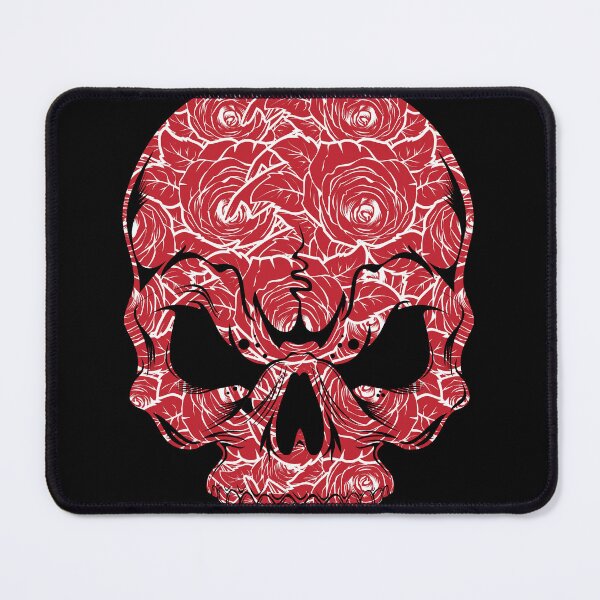 Item preview, Floral Red Skeleton skull  designed and sold by Whitetailcrafts.