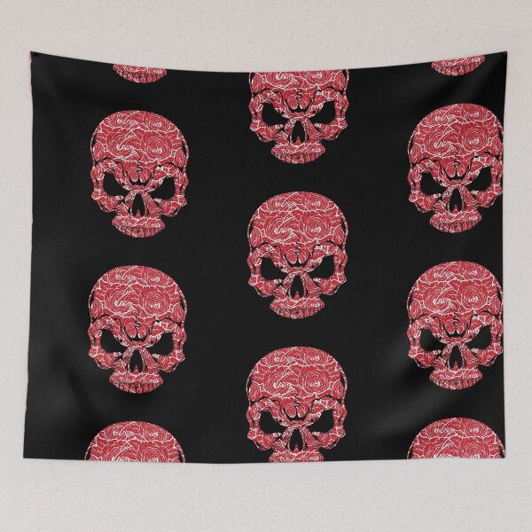 Item preview, Floral Red Skeleton skull  designed and sold by Whitetailcrafts.