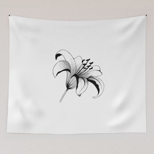 Item preview, beautiful monochrome black and white bouquet lily isolated on background. Hand-drawn. design greeting card and invitation of the wedding, birthday, Valentine's Day, mother's day and other holiday designed and sold by Sunshine2504.