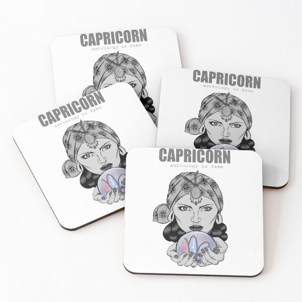 Item preview, Capricorn Astrology - Fortune Teller - Black and White - 'astrology is fake' designed and sold by gaslight-n.