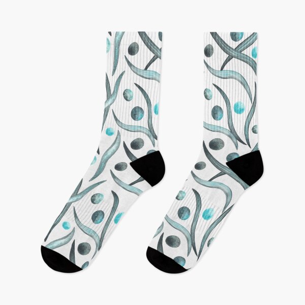 Item preview, Saffron Leaves Pattern - Forest Green and Turquoise designed and sold by paintingbetween.