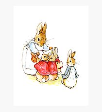 Peter Rabbit and Family Photographic Print