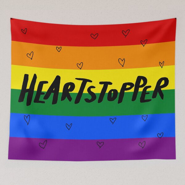 Item preview, logotipo de Heartstopper, bandera gay designed and sold by Diygurugirl.