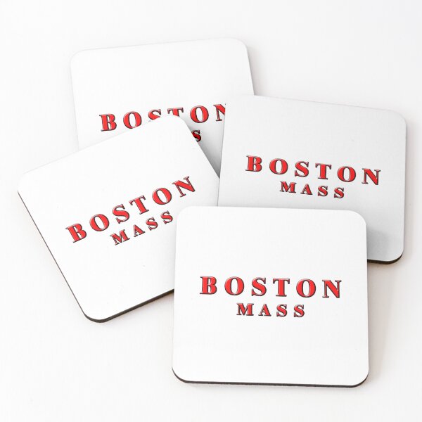 Item preview,  Boston, Mass - Red Letters w/Black Outline designed and sold by SouthShorePics.
