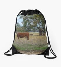 Hereford cow... Drawstring Bag