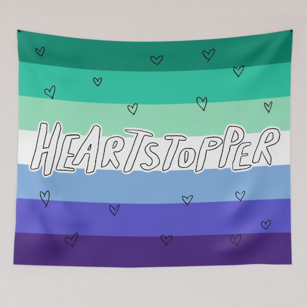 Item preview, heartstopper logo, gay (mlm) flag designed and sold by Diygurugirl.