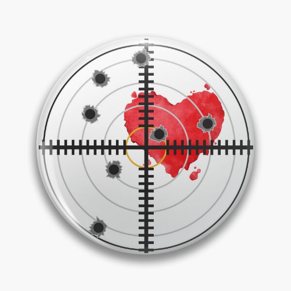 Item preview, Heart in the Sniper Scope Crosshair Symbol of falling in love designed and sold by Goliardika-Shop.