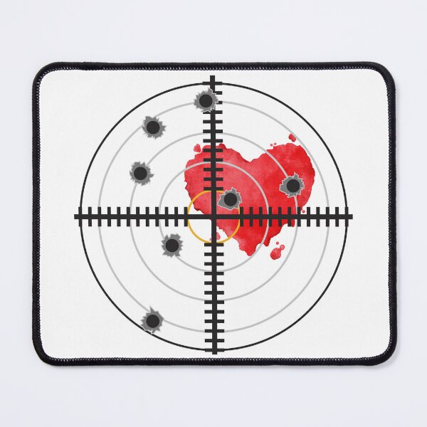 Item preview, Heart in the Sniper Scope Crosshair Symbol of falling in love designed and sold by Goliardika-Shop.