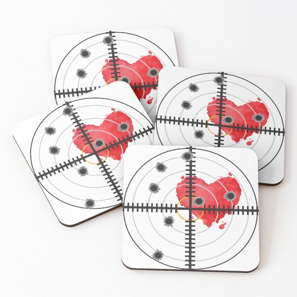 Item preview, Heart in the Sniper Scope Crosshair Symbol of falling in love designed and sold by Goliardika-Shop.