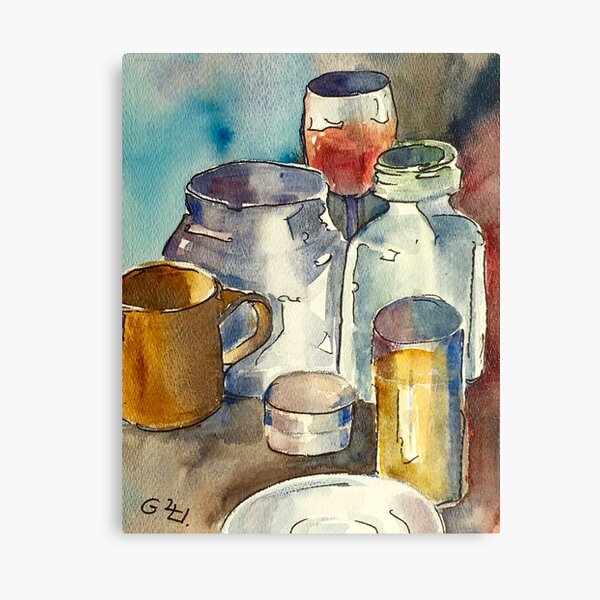 Still Life with Wine Glass Canvas Print