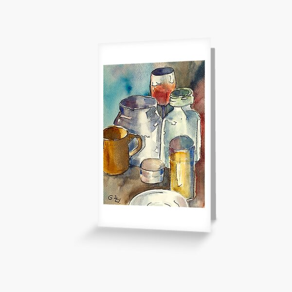 Still Life with Wine Glass Greeting Card