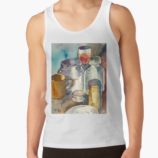 Still Life with Wine Glass Tank Top