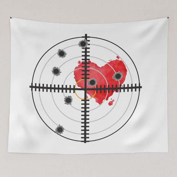 Item preview, Heart in the Sniper Scope Crosshair Symbol of falling in love designed and sold by Goliardika-Shop.