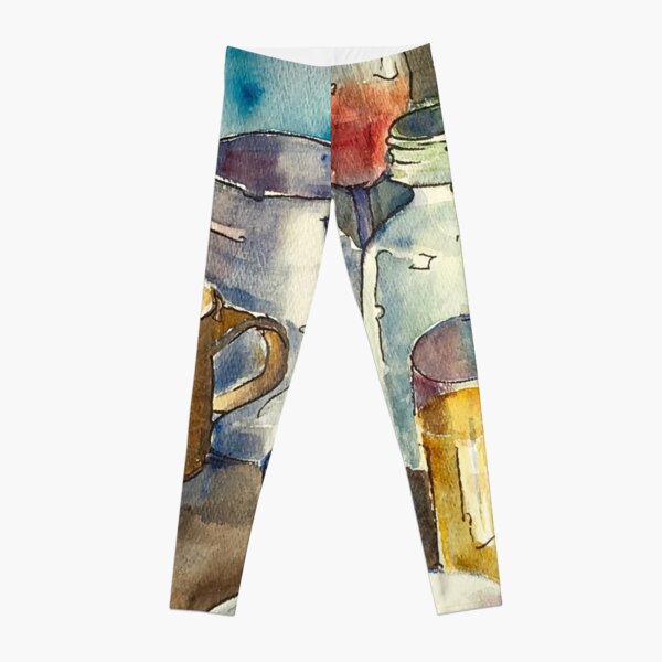 Still Life with Wine Glass Leggings