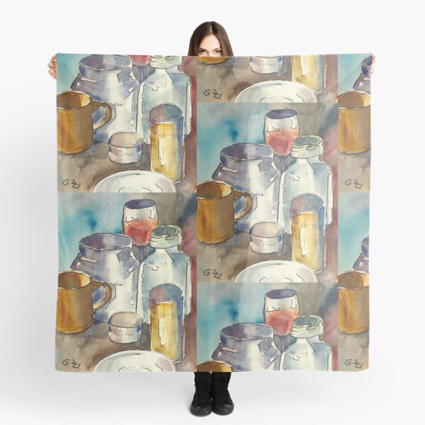 Still Life with Wine Glass Scarf