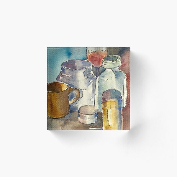 Still Life with Wine Glass Acrylic Block