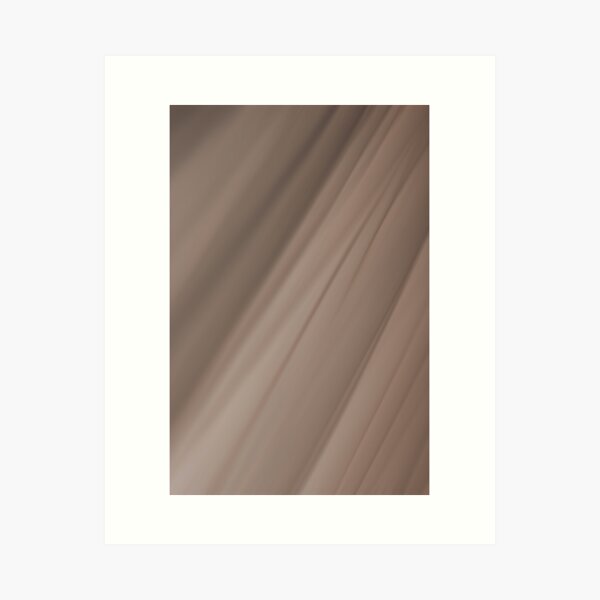 Motion Blur: Neutral Aesthetic Abstract 4 Art Print