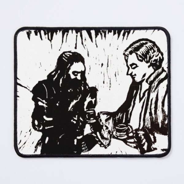 Item preview, Our Flag Means Death LinoCutPrint Blackbeard and Stede Bonnet designed and sold by SelloutCentral.