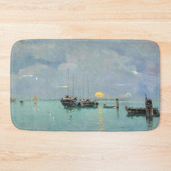 Item preview, Tranquil Waters: Serene Boats at the Pier designed and sold by SweetMySpot.