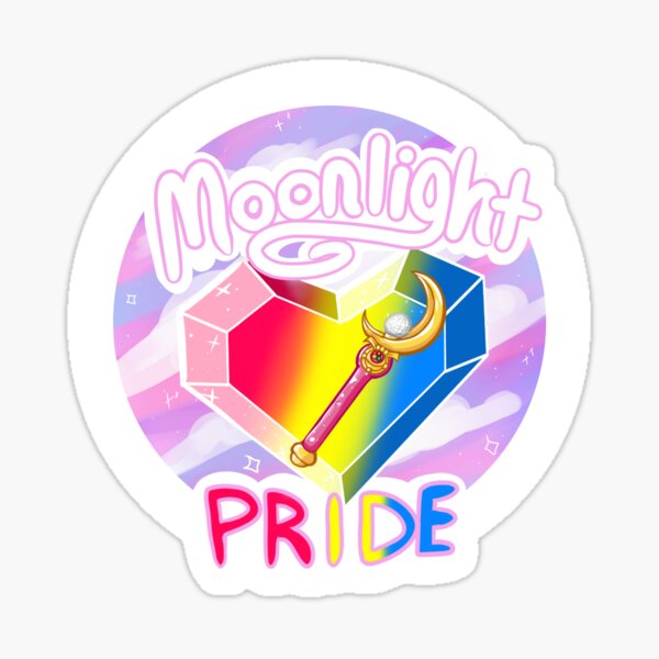 Fierté au clair de lune (fierté pansexuelle) Sticker
