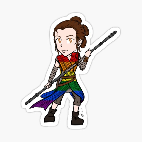 Vista previa del artículo con la obra «Pride Wars - Chibi Staff Girl (Arco Iris)», diseñado y vendido por DarthAstris.