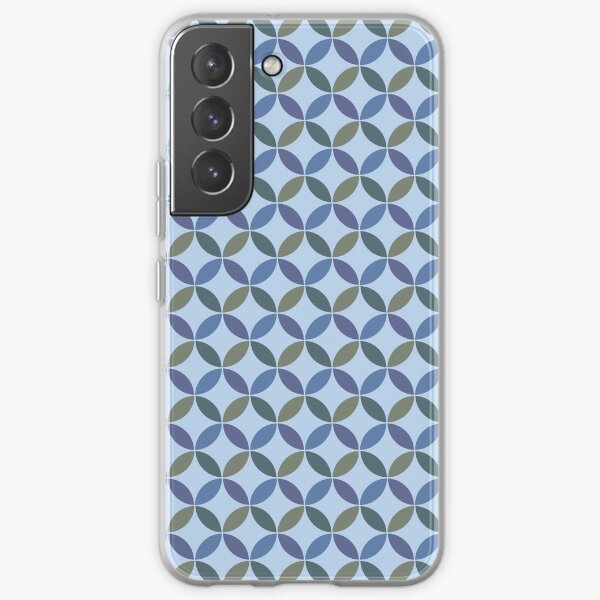 Pretty Blue and Green Javanese Batik Pattern Samsung Galaxy Soft Case