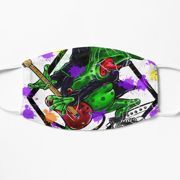 Rock and roll frog Flat Mask