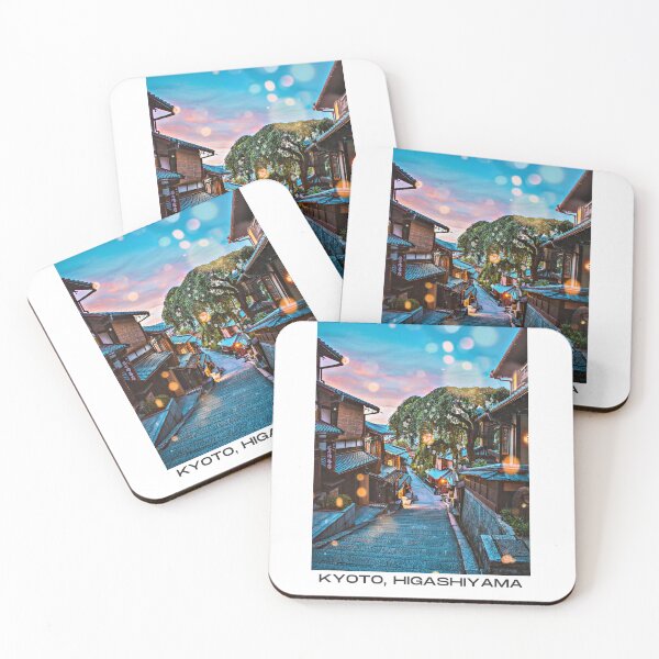 Item preview, Scenic Romantic Kyoto Ninenzaka Sannenzaka Higashiyama District atmospheric evening stroll through Japan's historic streets - Bokeh Light Leaks Artwork - Version 2 designed and sold by Cawaiico.