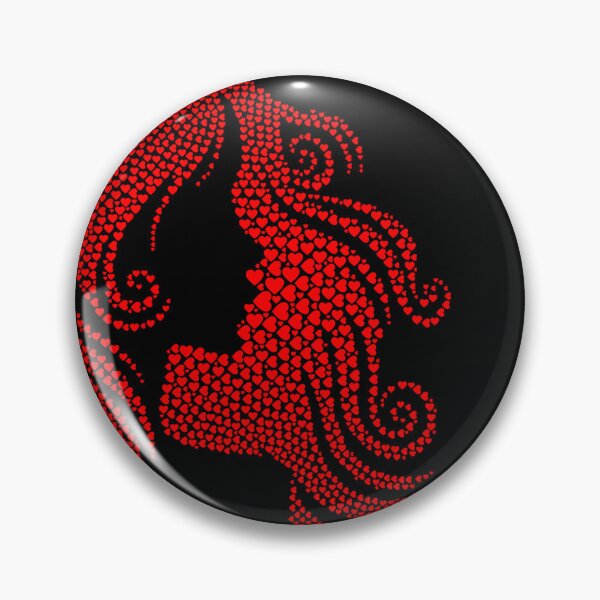 Item preview, Illustration of a girl profile made with many hearts. designed and sold by Goliardika-Shop.