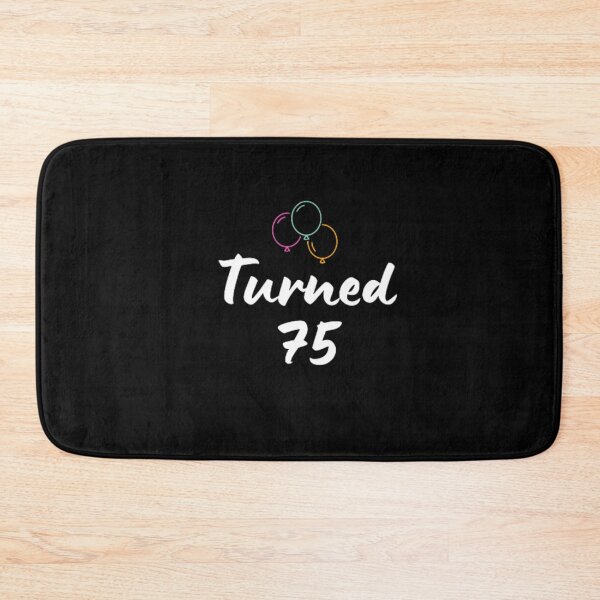 Item preview,   Turned 75-simple font-text based-birthday boy/girl-black and white designed and sold by PacePoint.