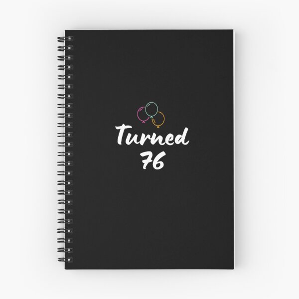 Item preview,  Turned 76-simple font-text based-birthday boy/girl-black and white designed and sold by PacePoint.