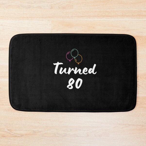 Item preview,  Turned 80-simple font-text based-birthday boy/girl-black and white designed and sold by PacePoint.