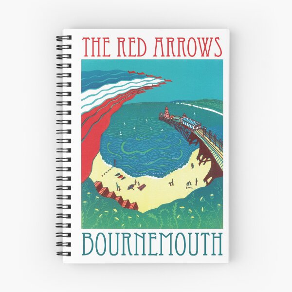 Item preview, Red Arrows, Bournemouth - Linocut by Francesca Whetnall designed and sold by Cecca-Designs.