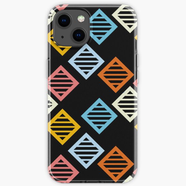 Colorful Modern Diamond Shape Pattern iPhone Soft Case