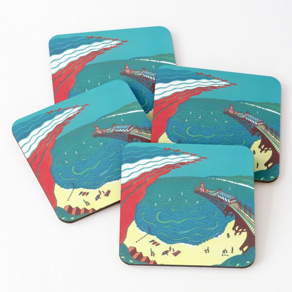 Item preview, Red Arrows, Bournemouth Beach - linocut by Francesca Whetnall designed and sold by Cecca-Designs.