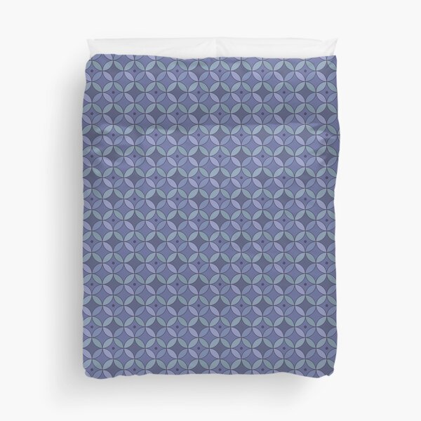 Pretty Purple Pastel Javanese Batik Pattern Duvet Cover