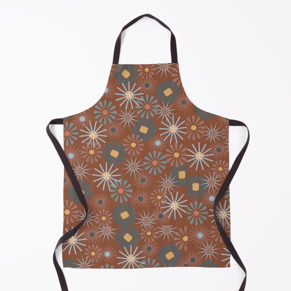 Item preview, Boho Flower Design in Orange Brown and Blue designed and sold by LookieLooArt.
