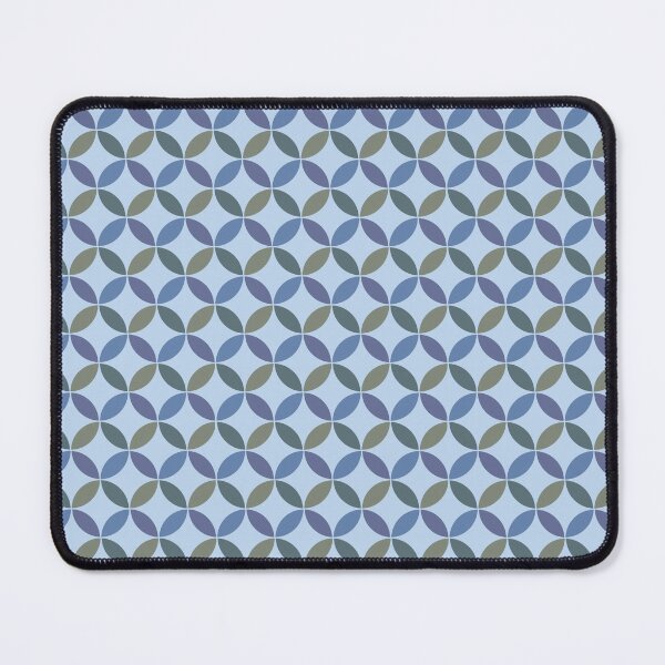 Pretty Blue and Green Javanese Batik Pattern Mouse Pad