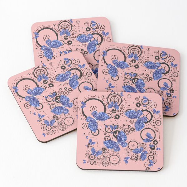 Item preview, Pink mechanical butterflies designed and sold by CatCoconut-Art.