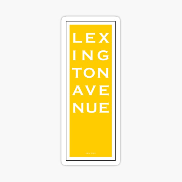 Item preview, Lexington Avenue - New York - Yellow designed and sold by All-Streets.
