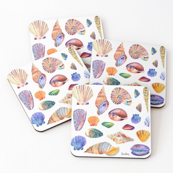 Item preview, Watercolor shells designed and sold by SandraArtStudio.
