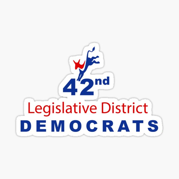 Item preview, 42nd Legislative District Democrats (stacked) designed and sold by WhereWear.