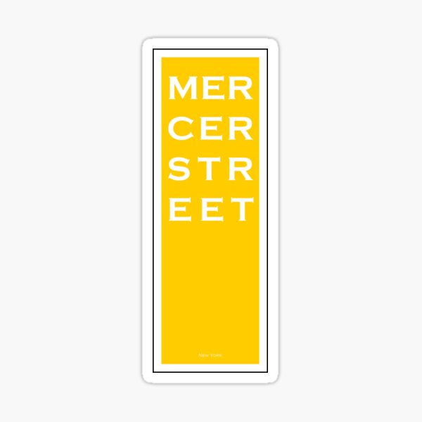 Item preview, Mercer Street - New York - Yellow designed and sold by All-Streets.