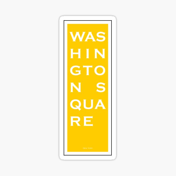 Item preview, Washington Square - New York - Yellow designed and sold by All-Streets.