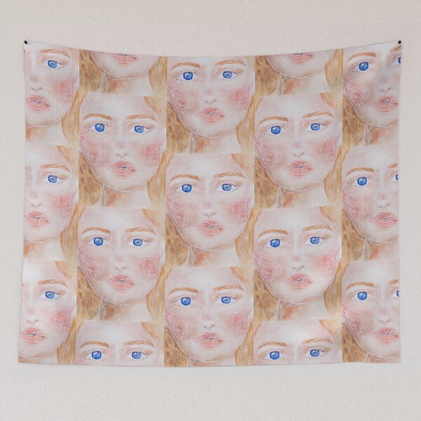 Item preview, Line art portrait in watercolour designed and sold by Chantellearts.