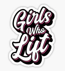 Pegatina Girls Who Lift Script